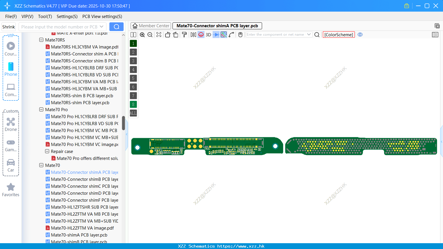 Huawei Mate70-Connector ShimA PCB Layer